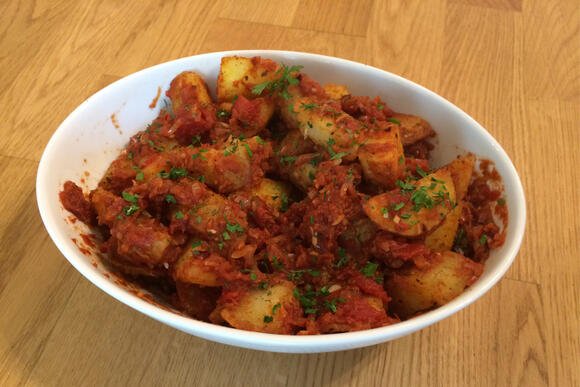 Bild von einer Portion Spanisches Kartoffel-Tomaten-Gemüse