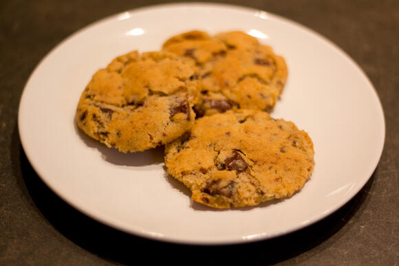 Bild von einer Portion Chocolate Chip Cookies