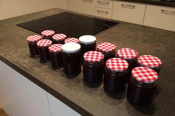Bild von einer Portion Brombeermarmelade
