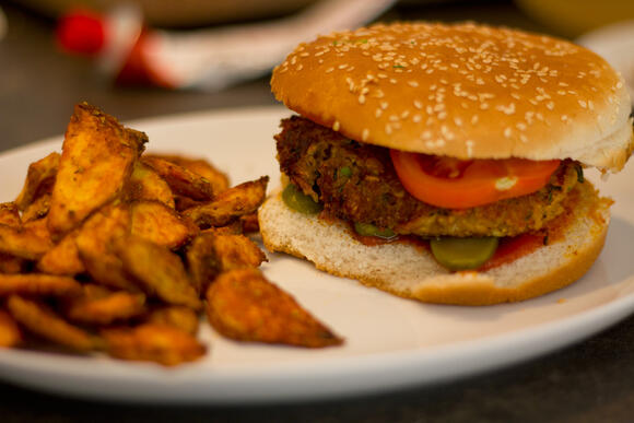 Bild von einer Portion Vegane Burgerpatties
