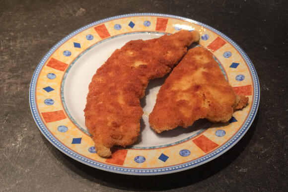 Bild von einer Portion Schnitzel