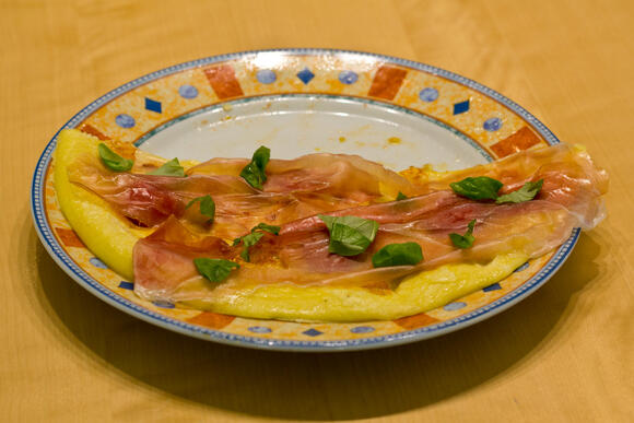 Bild von einer Portion Palatschinkenpizza